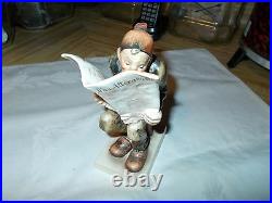 Rare Hummel Little Old Man Reading A Newspaper #181 There Are Only A Few Made