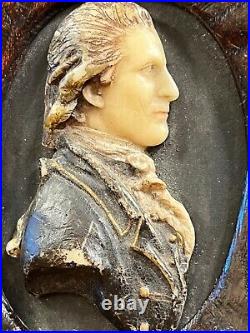 Rare Late 18th Century Wax Profile Portrait Miniature of Captain John Paul Jones