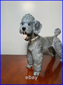 Rare Vintage ROSENTHAL #1165 Large Gray Porcelain Poodle Dog Figurine T. Karner