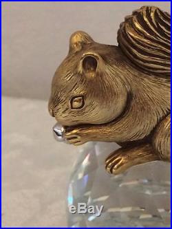 Rare Vintage Strass Collection Swarovski Crystal Trimlite Squirrel Paperweight
