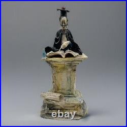 Rare original TONI MORETTO signed, Judge ceramic figurine, Italy. Read