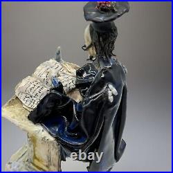 Rare original TONI MORETTO signed, Judge ceramic figurine, Italy. Read