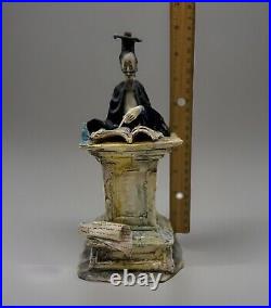 Rare original TONI MORETTO signed, Judge ceramic figurine, Italy. Read