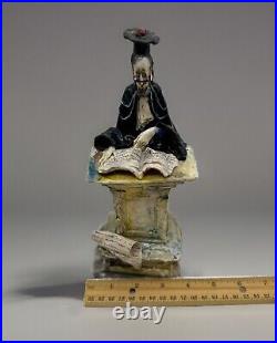 Rare original TONI MORETTO signed, Judge ceramic figurine, Italy. Read