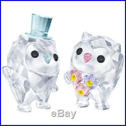 Retired Hoot We Are In Love Owl Couple Swarovski Crystal 5428000