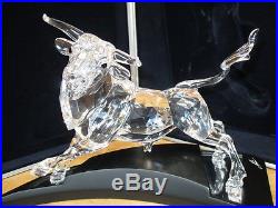 Retired Rare Swarovski Crystal Bull Stier Figural Statue Adi Stocker Mint #5524