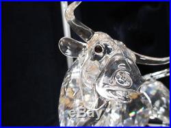 Retired Rare Swarovski Crystal Bull Stier Figural Statue Adi Stocker Mint #5524