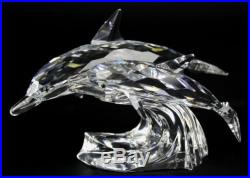 Retired SCS Swarovski Austria Crystal Dolphin Lead Me 1990 Art Glass Figurine NR