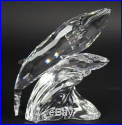 Retired SCS Swarovski Austria Crystal Whale Care for Me 1992 Glass Figurine NR