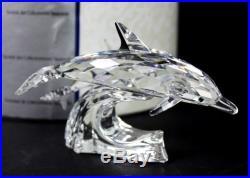 Retired SCS Swarovski Austria Dolphins Lead Me 1990 Annual Crystal Figurine DBP