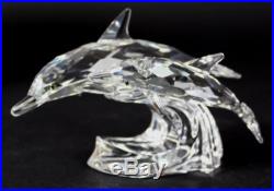Retired SCS Swarovski Austria Dolphins Lead Me 1990 Annual Crystal Figurine DBP