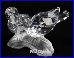 Retired SCS Swarovski Austrian Crystal Amour Turtle Dove 1989 Glass Figurine NR
