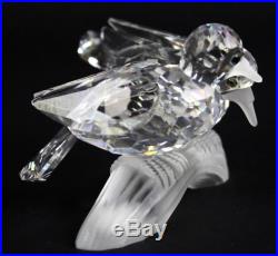 Retired SCS Swarovski Austrian Crystal Amour Turtle Dove 1989 Glass Figurine NR