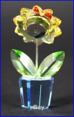 Retired Signed Swarovski Austria Happy Flower Sunflower Crystal Figurine NR TTO