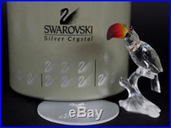 Retired Signed Swarovski Austria Toucan Parrot Bird 7621 Crystal Figurine NR JWD