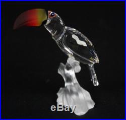 Retired Signed Swarovski Austria Toucan Parrot Bird 7621 Crystal Figurine NR JWD