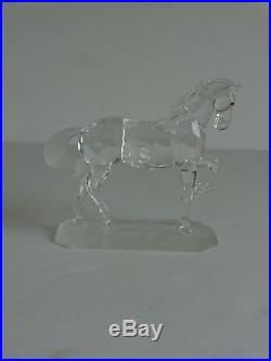 Retired Swarovski Crystal Glass ARABIAN STALLION HORSE Figurine Frosted 3 5/8
