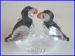 Retired Swarovski Crystal Puffins Birds On Ice Figurine with Original Box- MINT Retired Swarovski Crystal Puffins Birds On Ice Figurine with Original Box- MINT