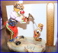 Ron Lee Statue'91 Signed And Numbered 429/1000 CLOWN WALKING A PUPPET JSH