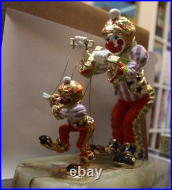 Ron Lee Statue'91 Signed And Numbered 429/1000 CLOWN WALKING A PUPPET JSH