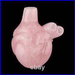 Rose Quartz Anatomical Heart Crystal Human Sculpture Home Decor Valentine Gift