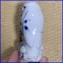 Royal Copenhagen Blue Palmette Owl Pair Figurine #077 Hand-Painted ALX Signed Royal Copenhagen Blue Palmette Owl Pair Figurine #077 Hand-Painted ALX Signed