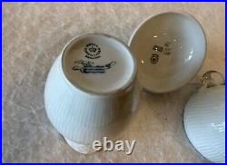 Royal Copenhagen White Duck 1192 Porcelain Figurine, And Cream Sugar Set VTG