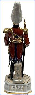 Royal Crown Brand Officer of The Scots Fusiliers Guards Porcelain Figurine Used
