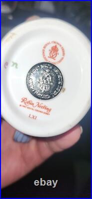 Royal Crown Derby Bone China Pair Of Robins