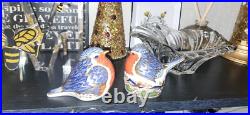 Royal Crown Derby Bone China Pair Of Robins