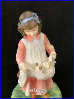 Royal Doulton Age of Innocence First Outing #1314 Hard to Find Kittens with Girl