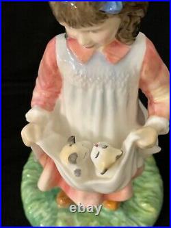 Royal Doulton Age of Innocence First Outing #1314 Hard to Find Kittens with Girl