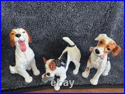 Royal Doulton Porcelain Dog Figurines HN1098 HN1159 HN2654 Terrier Puppy Trio