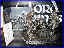 Royal Selangor Graeme Anthony BILBO BAGGINS AND THE THREE TROLLS Pewter Statue