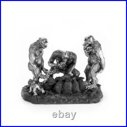 Royal Selangor Graeme Anthony BILBO BAGGINS AND THE THREE TROLLS Pewter Statue