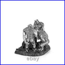 Royal Selangor Graeme Anthony BILBO BAGGINS AND THE THREE TROLLS Pewter Statue