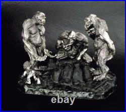 Royal Selangor Graeme Anthony BILBO BAGGINS AND THE THREE TROLLS Pewter Statue
