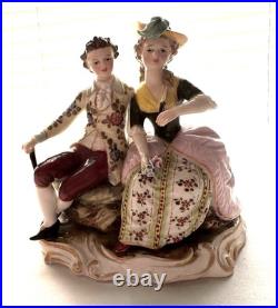 Royal Vienna Porcelain Courting Couple 19th Century Royal Vienna Porcelain Courting Couple 19th Century