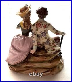 Royal Vienna Porcelain Courting Couple 19th Century Royal Vienna Porcelain Courting Couple 19th Century
