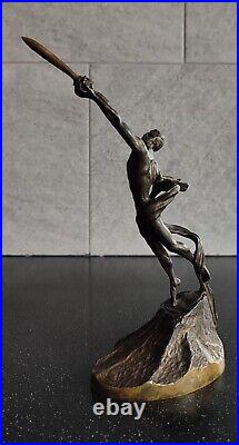 Russian bronze sculpture road to the stars ussr space race vintage art RARE