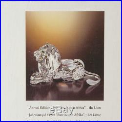 SCS 1995 Swarovski Crystal The Lion Figurine Inspiration Africa Annual Edition