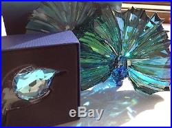 SCS Swarovski Crystal 2015 ARYA PEACOCK with PEACOCK FEATHER (mint in boxes)