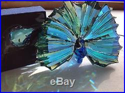 SCS Swarovski Crystal 2015 ARYA PEACOCK with PEACOCK FEATHER (mint in boxes)