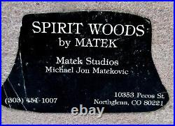 SPIRIT WOODS by MATEK STUDIOS Hand Carved Burl Wood Indian Michael Jon Matekovic