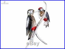 SWAROVSKI 957562 CRYSTAL PARADISE BIRDS WOODPECKERS BLACK DIAMOND MIB withCOA