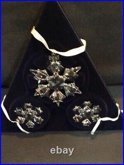 SWAROVSKI CHRISTMAS ORNAMENT SET Of 3 2010 MIB #1041316