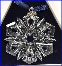 Swarovski Crystal 1999 Snowflake Star Annual Christmas Holiday Ornament Mib Nr