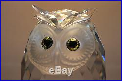 SWAROVSKI CRYSTAL 7636 NR 165 GIANT OWL RETIRED INTRODUCED IN 1983 MINT IN BOX