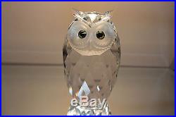 SWAROVSKI CRYSTAL 7636 NR 165 GIANT OWL RETIRED INTRODUCED IN 1983 MINT IN BOX
