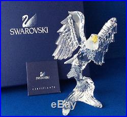 SWAROVSKI CRYSTAL BALD EAGLE No. 0248003, WITH BOXES & CERTIFICATE